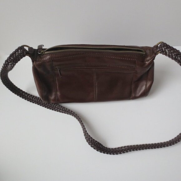 Derek Alexander Chocolate Brown Leather Crossbody Shoulder Bag Purse (Modified) - Picture 6 of 8